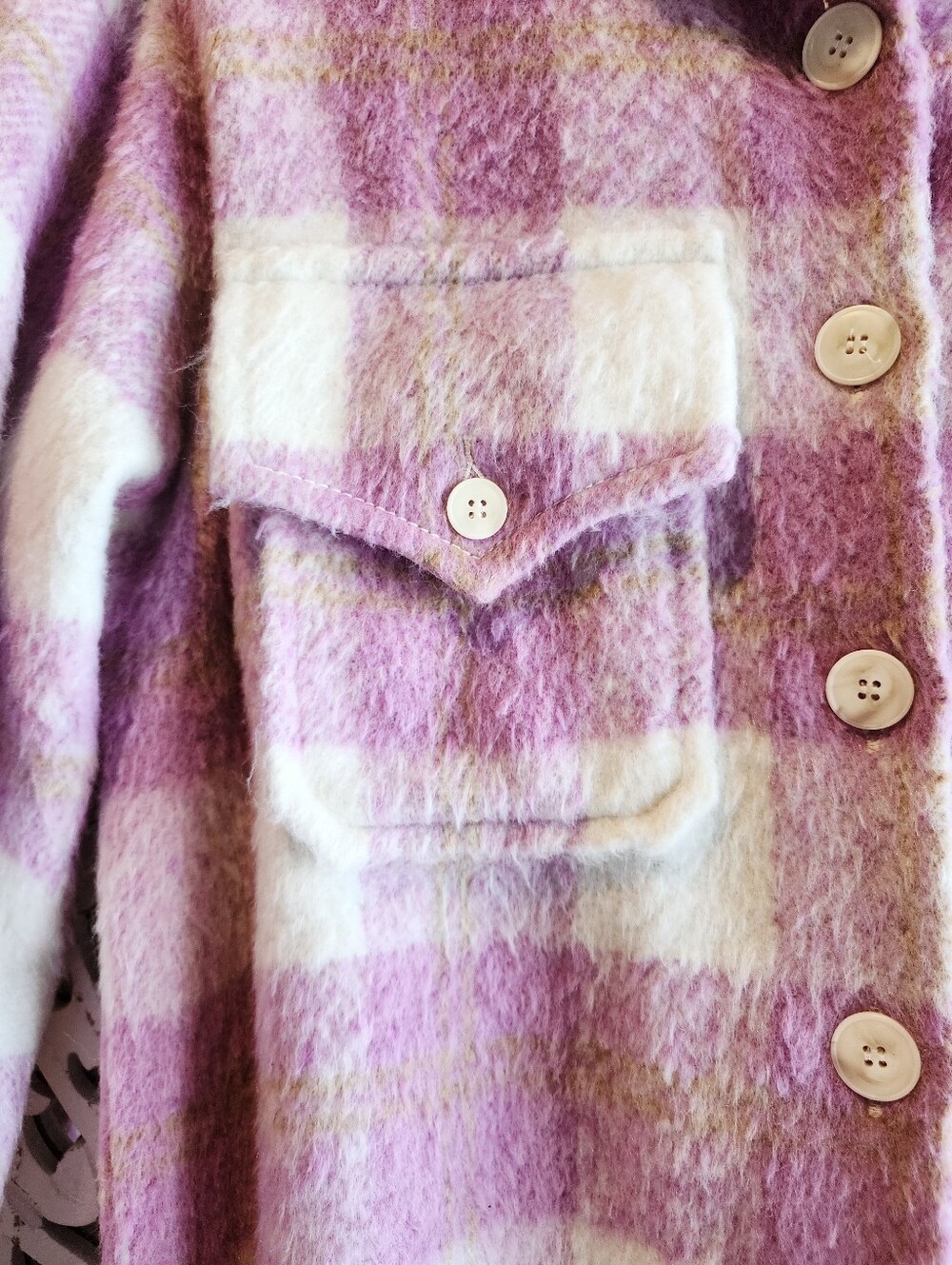 R.G. KANE PLAID PINK FRONT BUTTON LONG SLEEVE SHIRT WOMENS SIZE SMALL - Picture 10 of 15